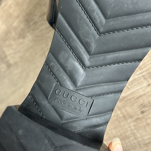 Gucci rubber mules slides with black heel size 39 - Picture 10 of 11